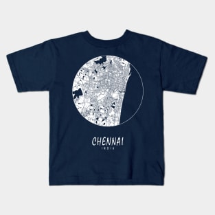 Chennai, India City Map - Full Moon Kids T-Shirt